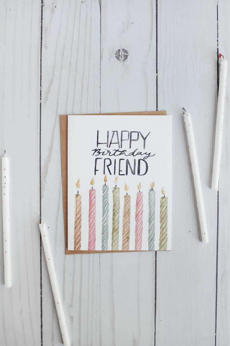 Happy Birthday Friend Card Birthday Card Friend Card | Etsy