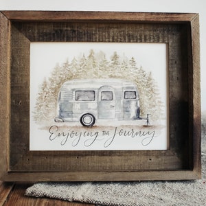 Enjoying The Journey Print, Airstream, Adventure, Adventure Decor, House Decor, Journey, Trailer Print, Camping