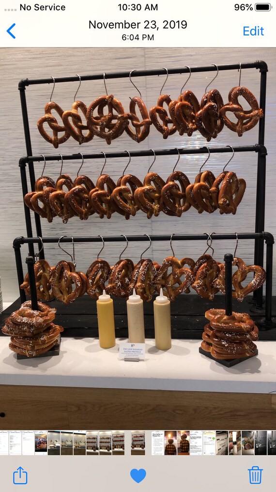 Double Pipe Pretzel Holder Pretzel Bar Wedding Bar Etsy