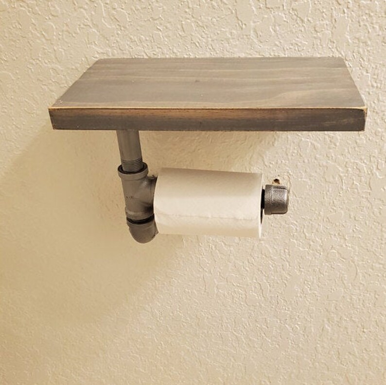 Industrial Toilet Paper Holder Farmhouse Toilet Paper Holder image 2