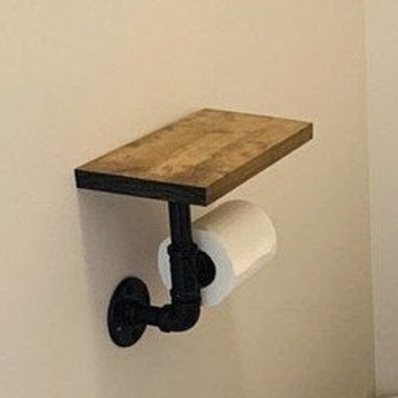Industrial Toilet Paper Holder Farmhouse Toilet Paper Holder image 0