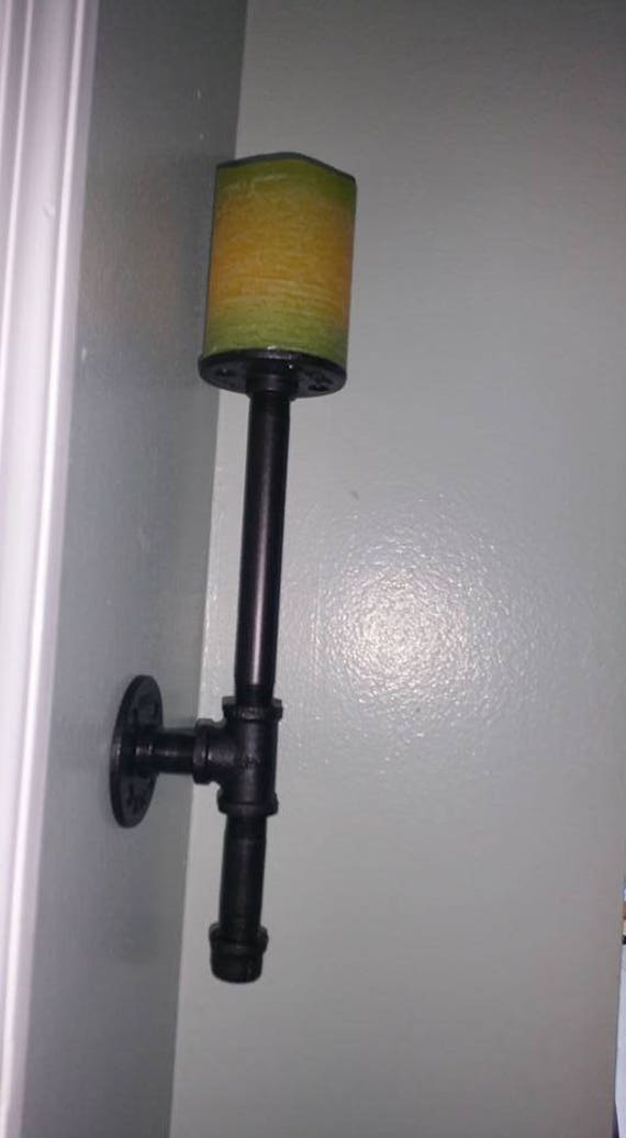 Pipe Candle Holder Farmhouse Industrial Wall Sconce Decor Rustic Pillar Steampunk Urban Home