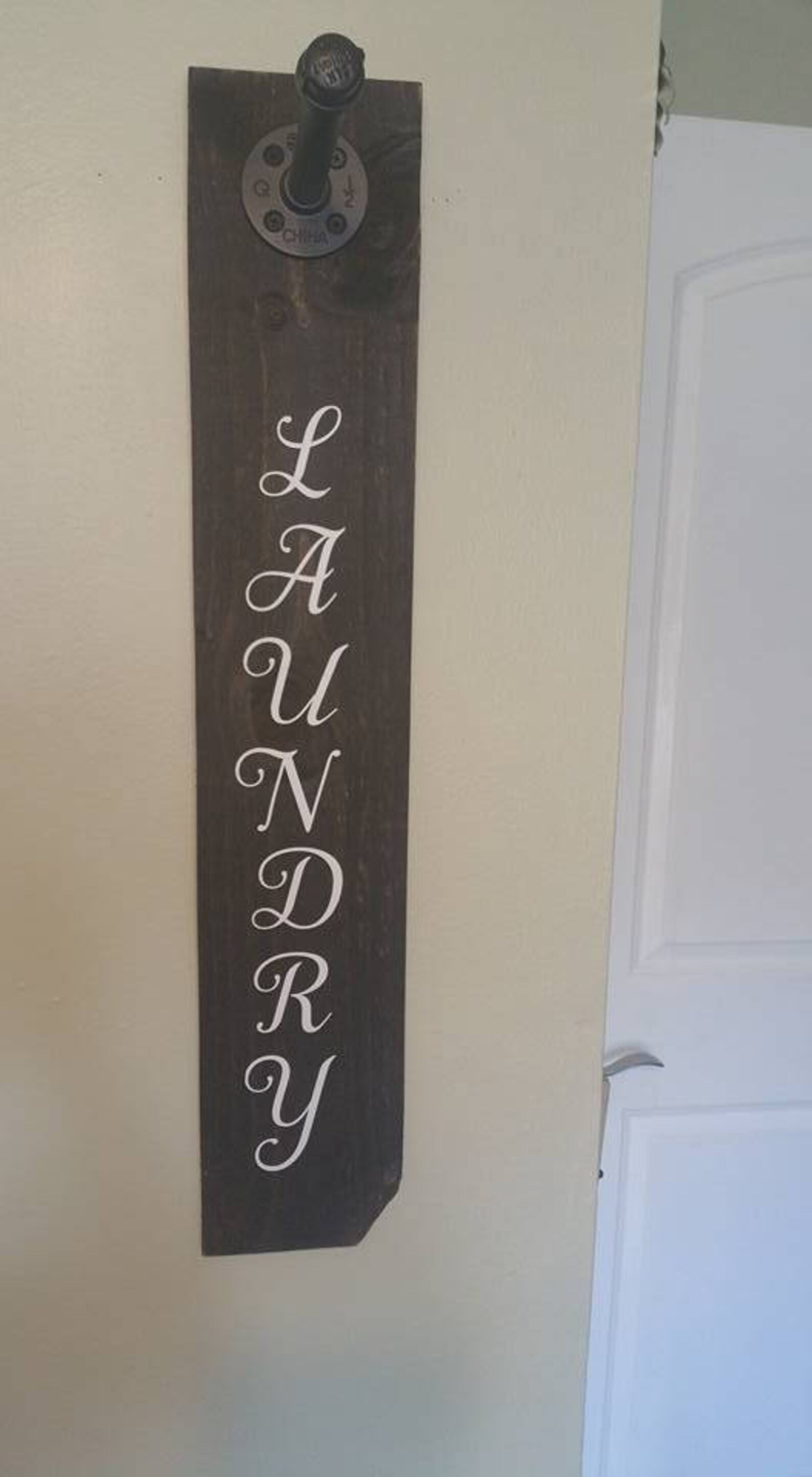 Pipe laundry hanger industrial laundry farmhouse pipe Etsy