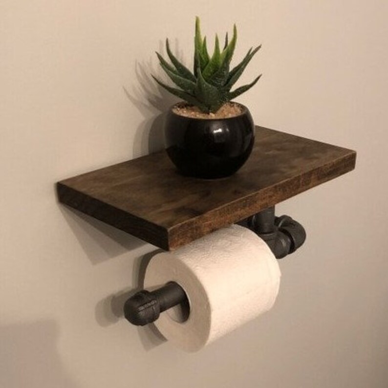 Industrial Toilet Paper Holder Farmhouse Toilet Paper Holder image 1