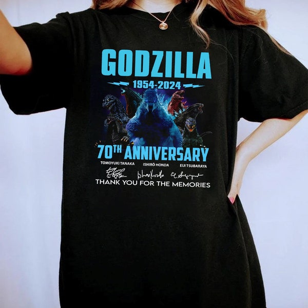 Godzilla Shirt, Godzilla 1954 – 2024 70th Anniversary Thank You For The Memories Shirt, Godzilla Minus One By Takashi Yamazaki Shirt