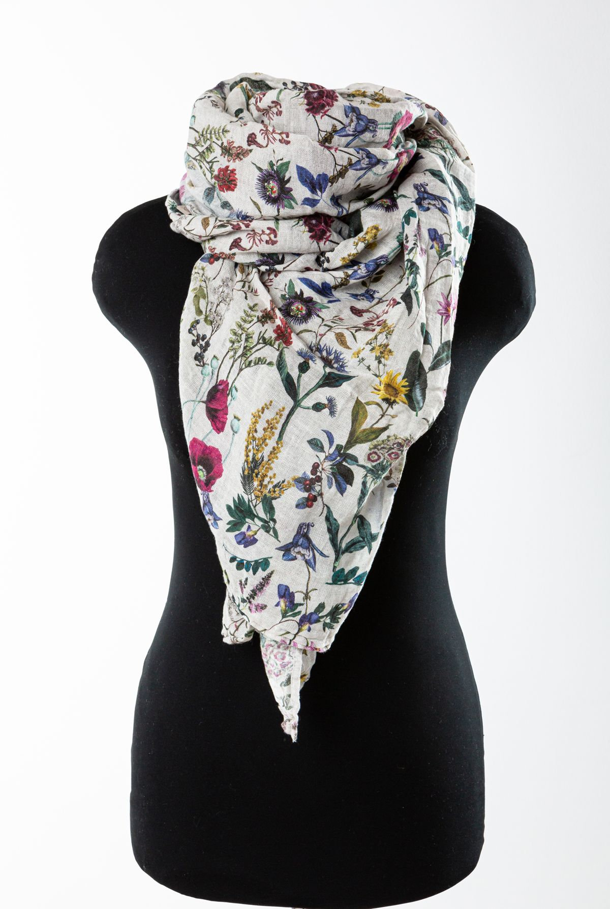 Linen Scarf Women Summer Spring Scarf Women Floral print Etsy