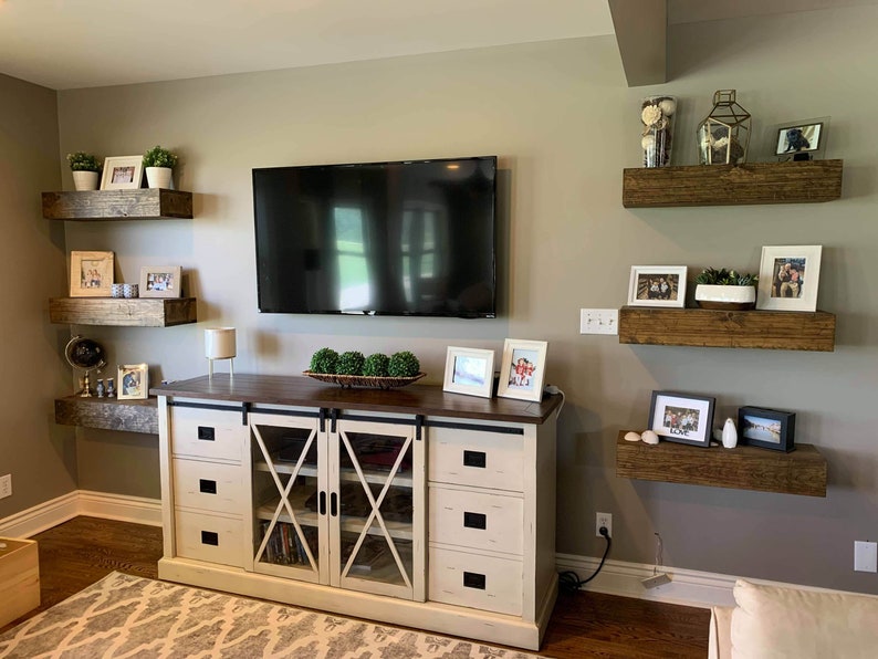 Faux Beam Floating Shelves Etsy