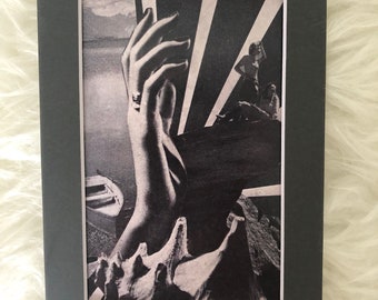 Print of original collage "Ahoy" in 5"x'7" gray mat