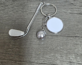 sublimation gold Keychain