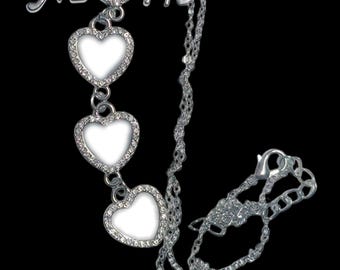 MOM Heart Necklace Sublimation Blank – Custom Photo Jewelry – DIY Gift for Mom