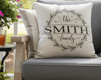 custom family pillow
