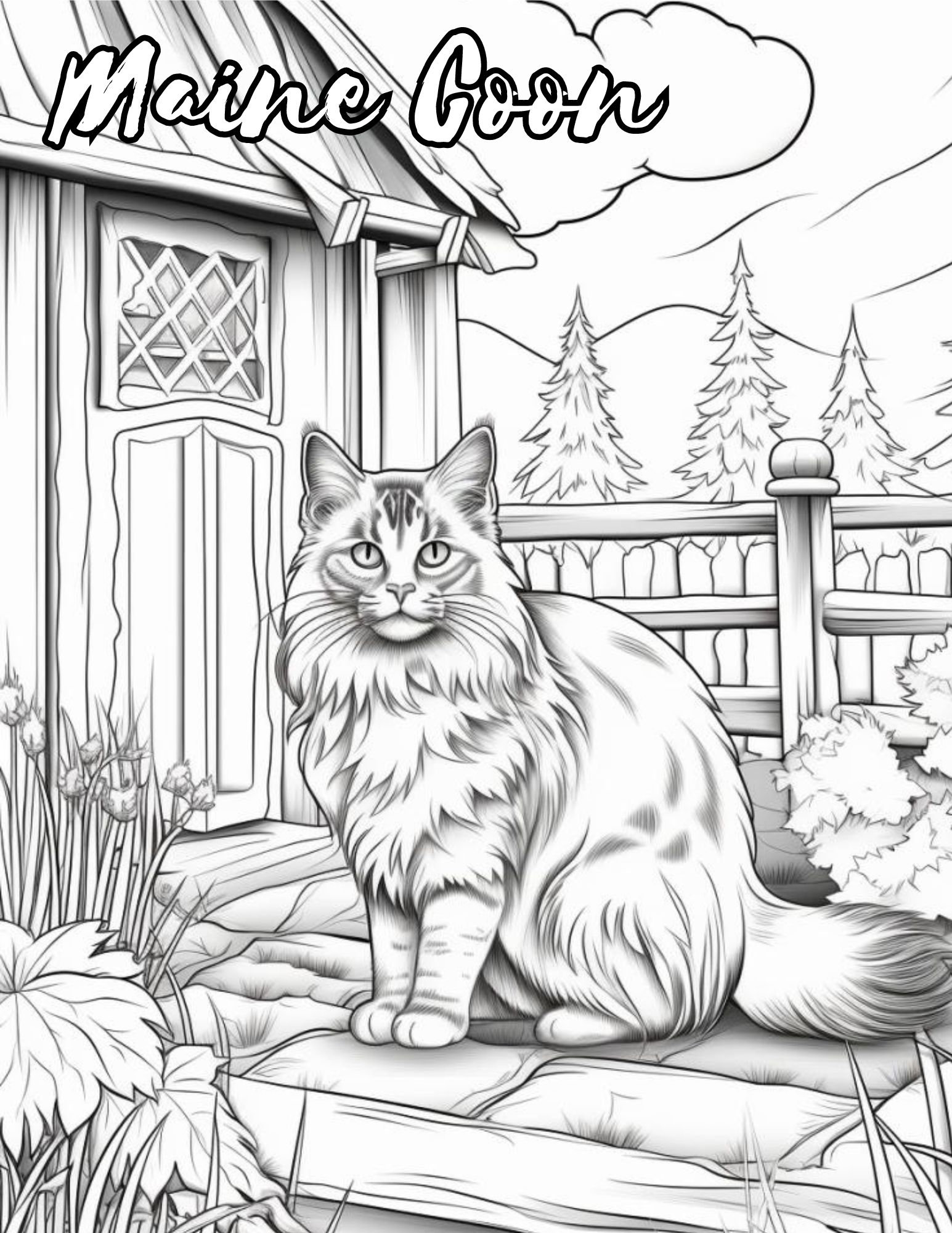 Cat Breed Coloring Pages Detailed Coloring Pages for Adults and Teens ...