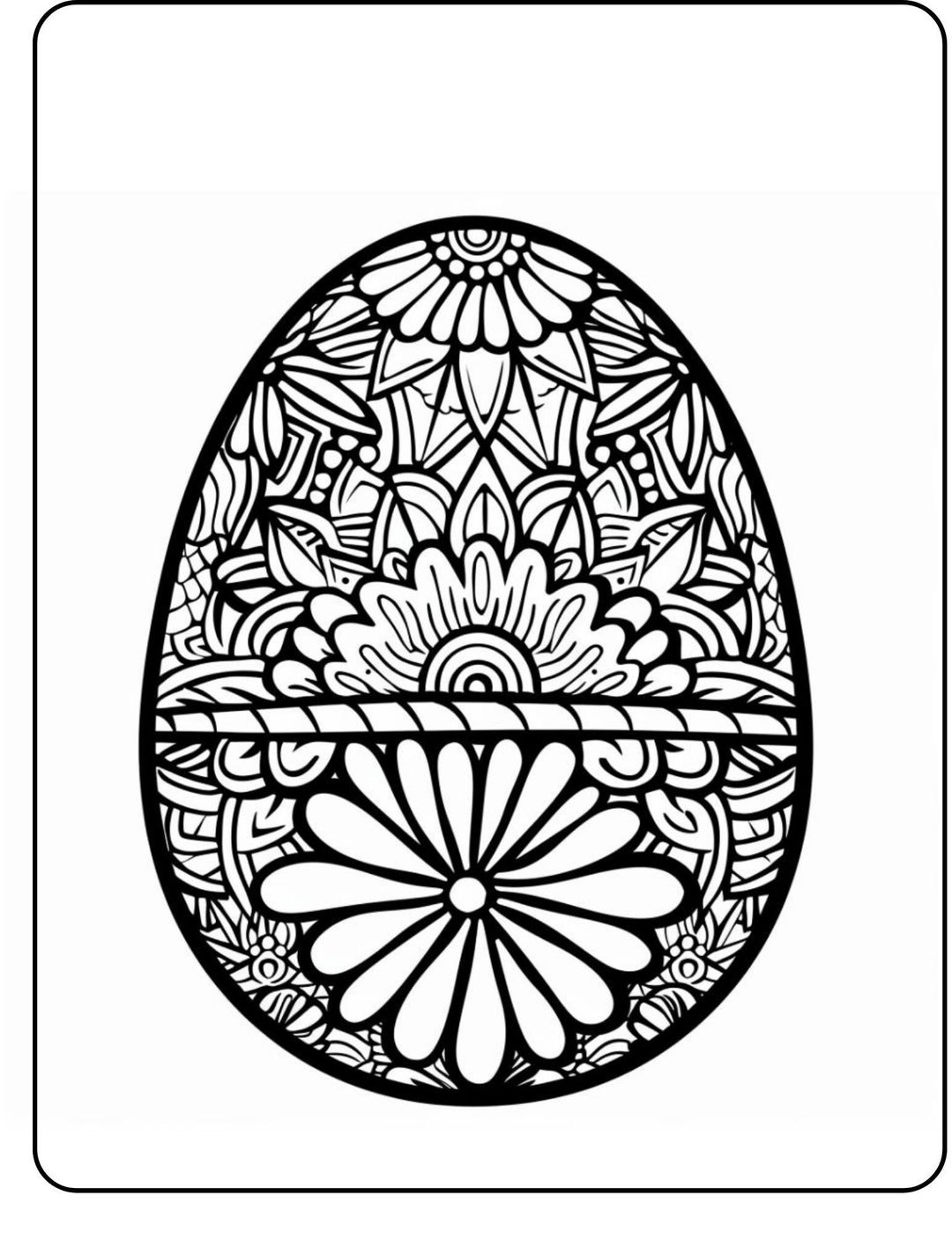 Easter Egg Coloring Pages | 53 Egg Designs | *instant Download | Spring