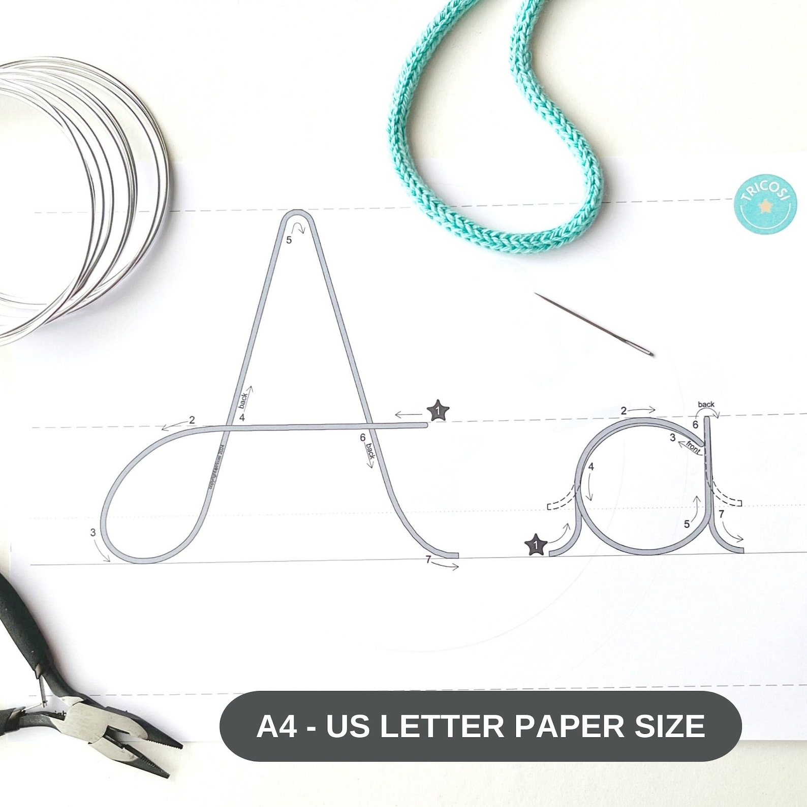 Printable Letter Template for Wire Art Cursive Alphabet Template