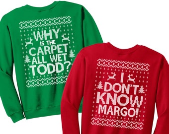 Passendes Paar-Weihnachts-Shirt-Set, Todd & Margo-Shirts, Weihnachts-Sweatshirts, 2er-SET - Artikel 1220 / 1221