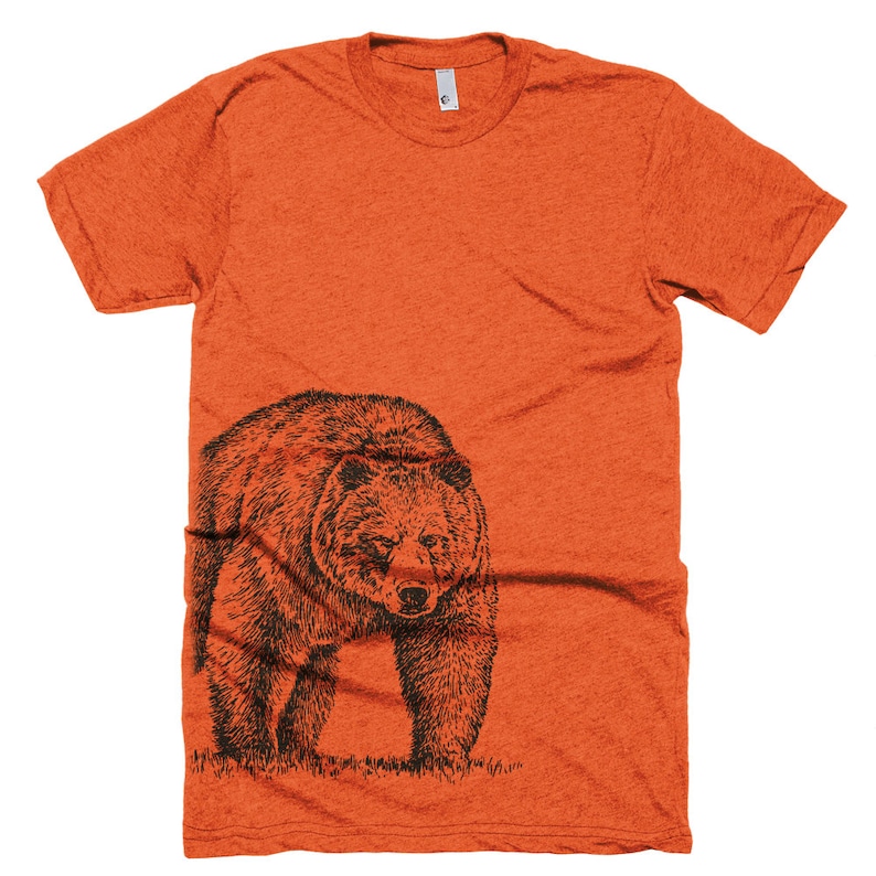 Grizzly Bear T Shirt Brown Bear Tee Shirt Bear Shirt Etsy