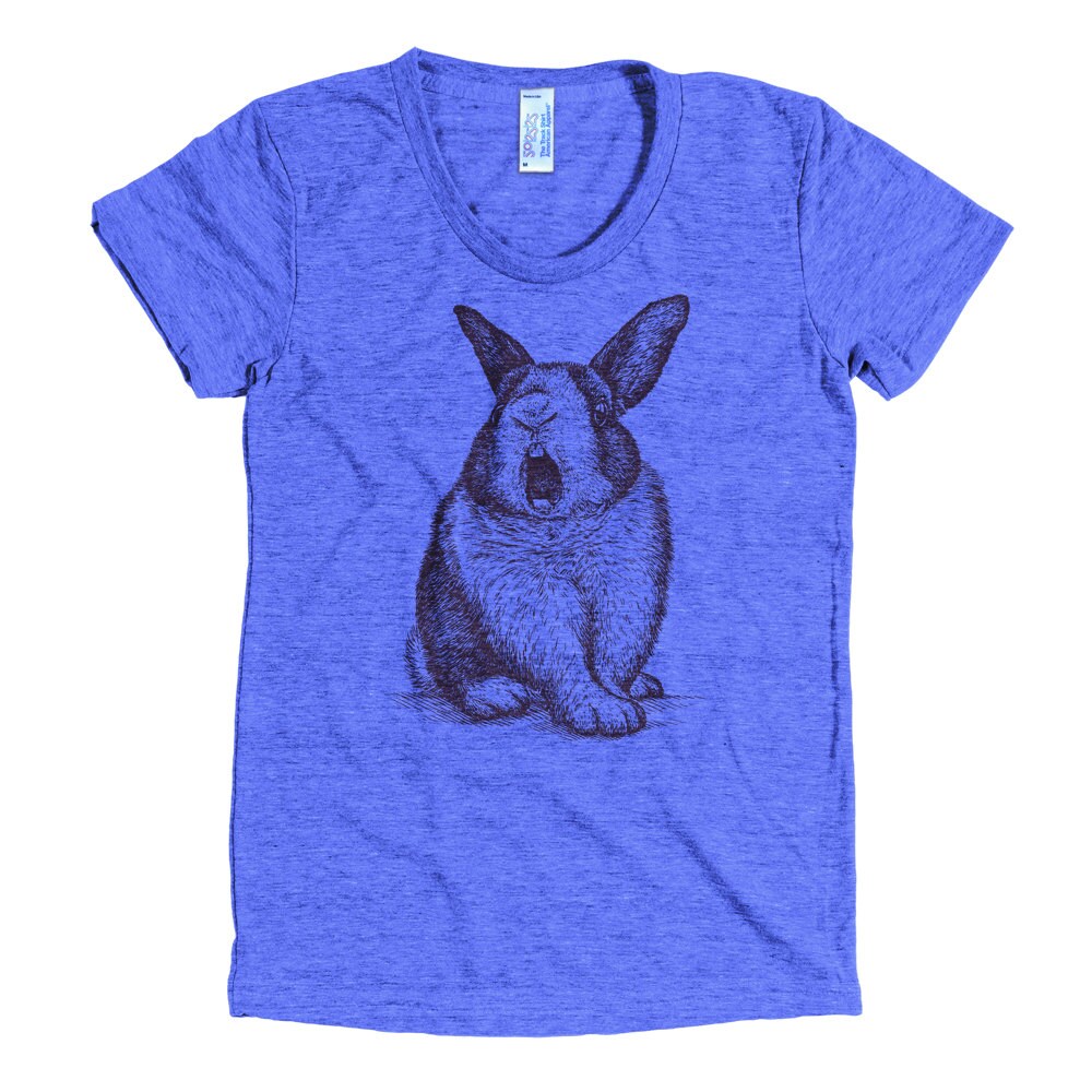 Fierce Bunny T Shirt Ferocious Rabbit Tee Growling Bunny - Etsy