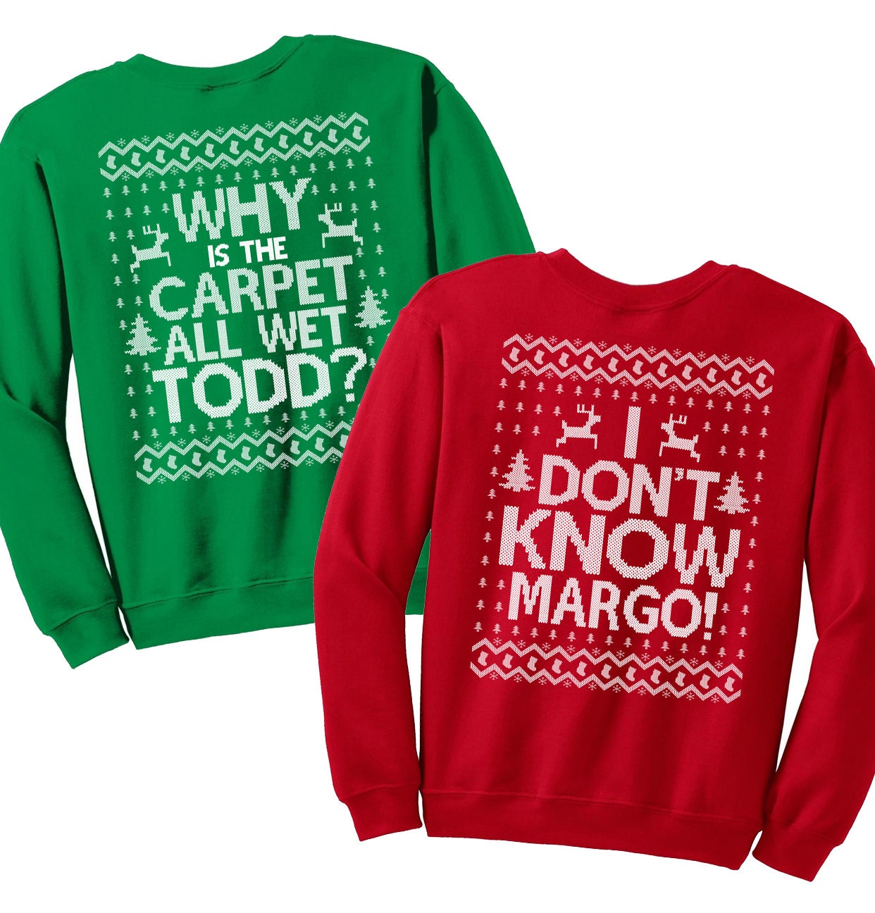 Matching Couple Christmas Shirt Set Todd Margo Shirts