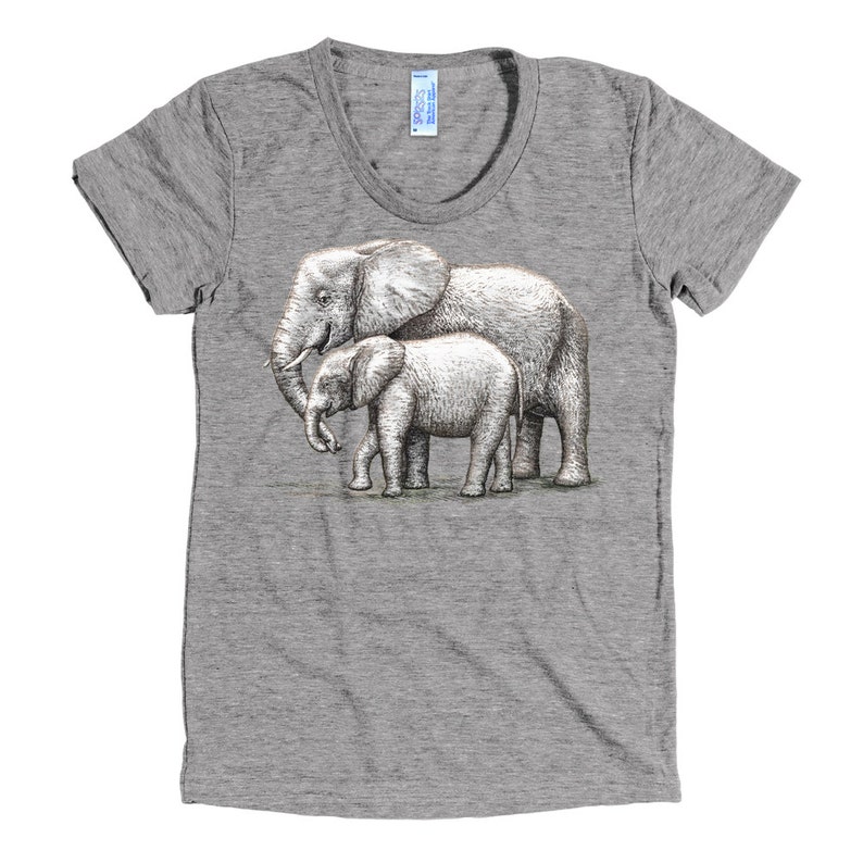 Mother and Baby Elephant T Shirt Baby Elephant Tee Wild | Etsy