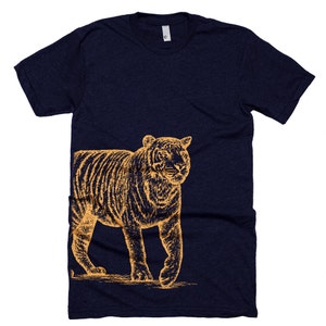 Bengal Tiger T Shirt - Wild Tiger Tee Shirt - Big Cat Tee - Unisex Bella Canvas T Shirt - Item 1058 - Orange Ink Bild 4