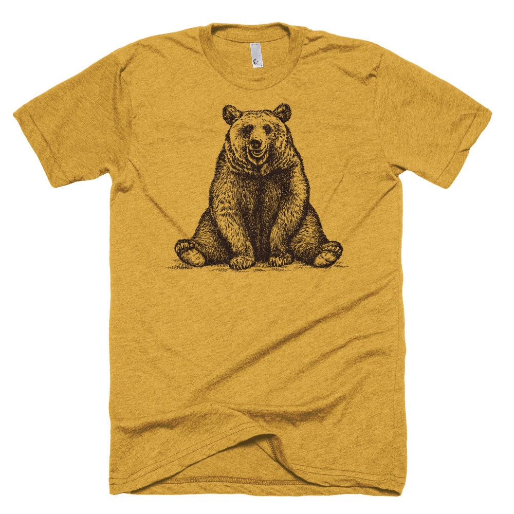 Brown Bear T Shirt Bear Tee Shirt Grizzly Bear Tee - Etsy UK