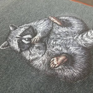 Raccoon T Shirt - Wildlife Tee Shirt - Wild Raccoon Tee - Woodland Creature - Unisex Bella Canvas T Shirt - Item 1021 image 2