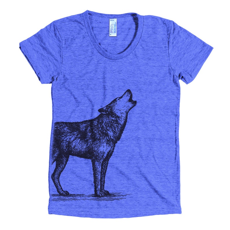 Lone Wolf T Shirt Howling Wolf Tee Shirt Wolf Shirt Etsy