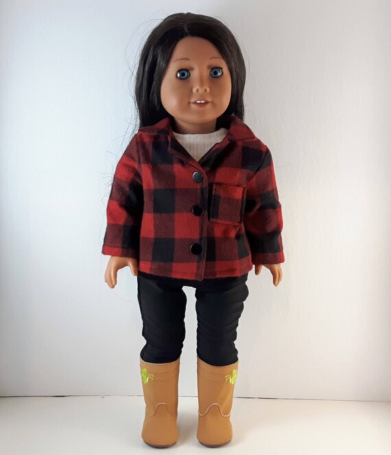 Red Buffalo Plaid Jacket for 18 Inch 