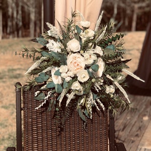 Brides Bouquet, boho bouquet, Greenery/white Bouquet, Whispy Brides Bouquet, Bridal Bouquet, Peony Bouquet