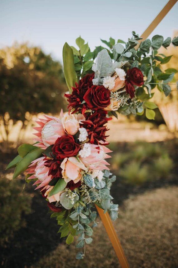 Arbor Decor Arch Flowers Protea Wedding Flowers Tie Backs Etsy