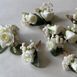 Grooms Boutonnière, Groomsmen Boutonnières, Best Man, Groomsmen