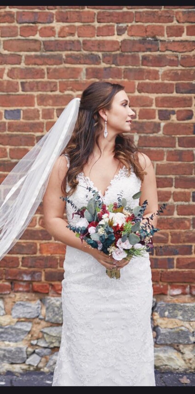 ships in one day blush bouquet burgundy bouquet classic bouquet Bridal bouquet in wine and blush