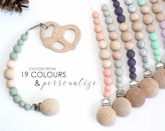 Silicone Pacifier Clip Binky Clip Dummy Teether Clip Soother Clip Color Block Universal Clip Toy Clip Newborn Baby Girl Boy Chew Beads 11