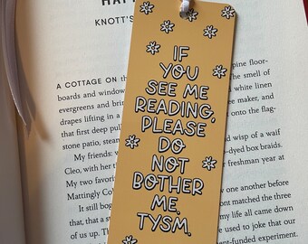Don't Bother Me Bookmark | Aluminum Book Lover Gift