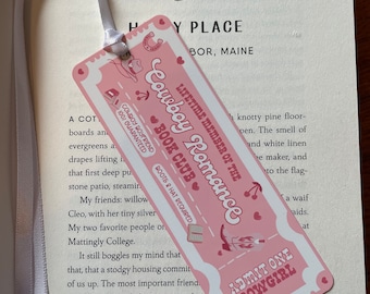 Cowboy Romance Book Club Bookmark | Sublimation Print with Tassel