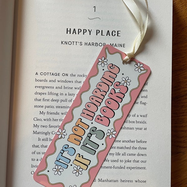 It’s Not Hoarding If It’s Books Bookmark | Sublimation Aluminum Bookmark | Bookish Gift