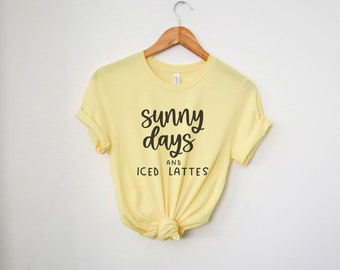 Sunny Days and Iced Lattes Unisex Triblend Tee