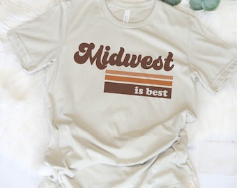 Midwest is Best Tee, Retro Ink Dye Sublimated Unisex T-Shirt