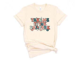 Take Me To The Ballpark Retro Baseball Sublimated Unisex Tee