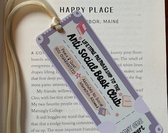 Anti-Social Book Club Aluminum Bookmark | Bookish Gift