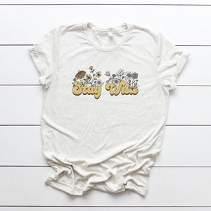 Stay Wild Retro Vintage Flower Graphic Tee