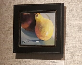 The Kiss - Impressionist Still Life with Peach and Pear