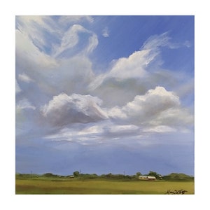 Migration - Impressionist Painting of Moving Clouds