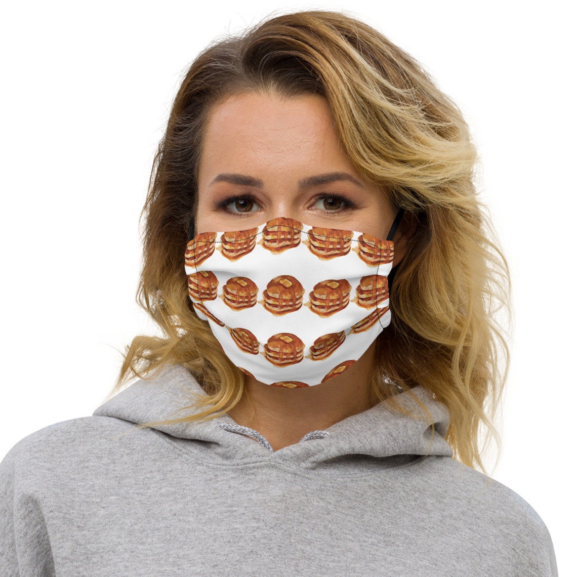 Premium Face Mask with Pancake AllOver Pattern Etsy