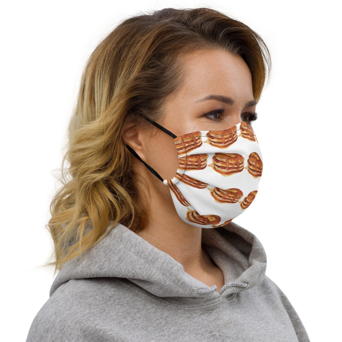 Premium Face Mask with Pancake AllOver Pattern Etsy