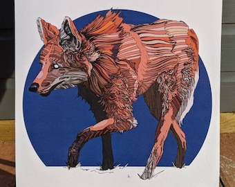 Maned Wolf Digital Print