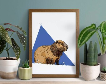 Capybara Digital Print