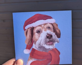 Maple Inkk Christmas Card - Cute Dog Christmas Card