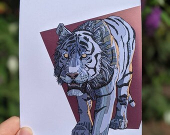 White Tiger Digital Print