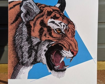 Roaring Tiger Digital Print